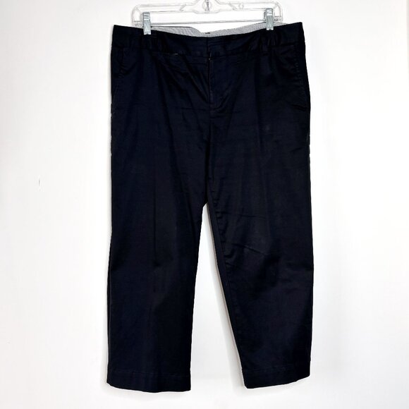 Gap Capri Black Pants Work Size 12 - Picture 1 of 8